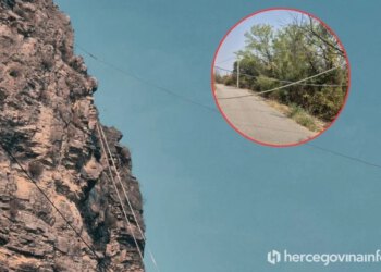 Baćevići kod Mostara: Vodovi preko ceste blokirali prolaz vozilima, sumnja se na pad dalekovoda