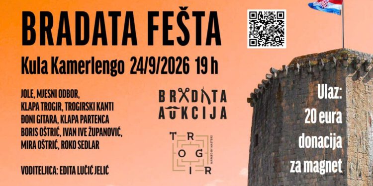 Bradata fešta stiže u Trogir: Deset izvođača za jedan veliki humanitarni cilj