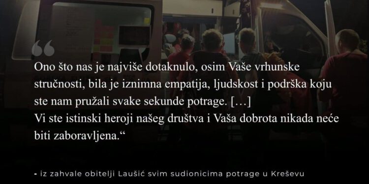 Dirljiva zahvala obitelji Laušić splitskom HGSS-u: „Vi ste istinski heroji našeg društva“