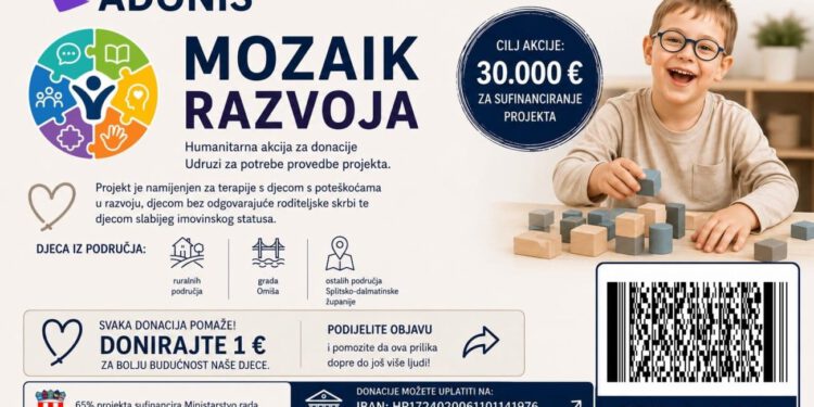 Jedan euro za veliku stvar: Adonis pokrenuo akciju za pomoć djeci i mladima