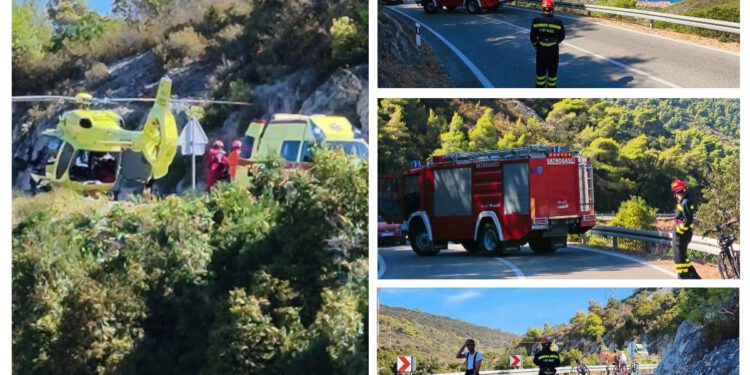 Komiški vatrogasci spašavali teško ozlijeđenu biciklisticu i nepokretnu osobu s broda!