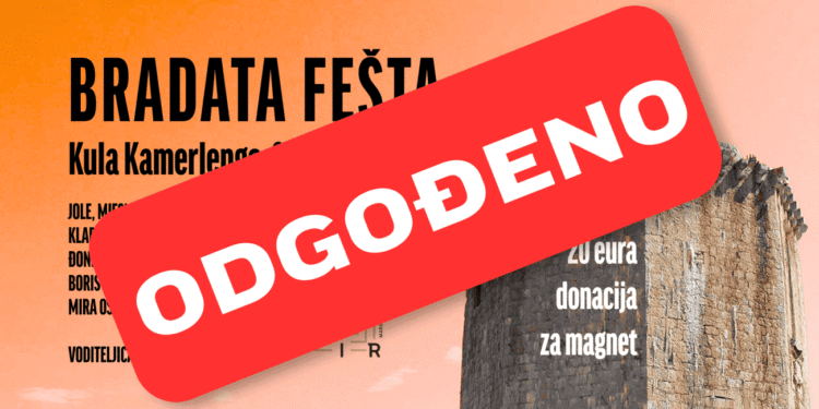 Loša vremenska prognoza poremetila planove: Odgađa se Bradata Fešta