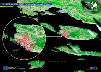 OGROMAN OŽILJAK Satelitske snimke otkrivaju razmjere goleme štete na Braču