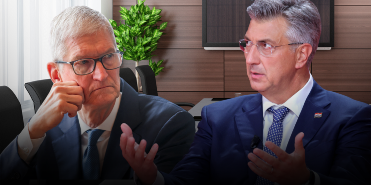 Plenković u New Yorku s Timom Cookom: Predstavio mu hrvatski ICT sektor, razgovarali i o AI-ju