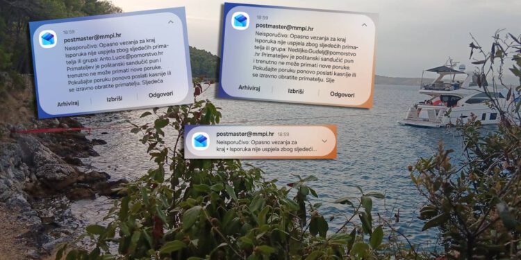 RUGANJE S GRAĐANIMA KOJI IM DAJU PLAĆU Pokušao prijaviti opasno vezanje jahte na Hvaru i svima u nadležnom ministarstvu pun e-mail sandučić