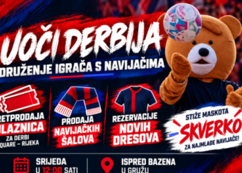 Square poziva navijače u Gruž: Uoči derbija druženje s igračima, pretprodaja ulaznica i premijerna prodaja šalova!