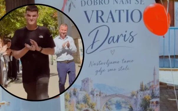 VIDEO Daris se vratio u Mostar: U školi ga dočekali zagrljaji i suze radosnice