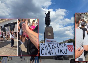 VIDEO Zadarski vijećnik psovkama i uvredama napao starce i žene na prosvjedu u Zagrebu i sve snimao: “Pi*ka vam materina komunistička, gazi sve od reda!”