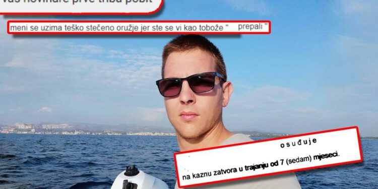 Zbog prijetnji novinarima Morskog HR ubojstvom, osuđen na sedam mjeseci zatvora