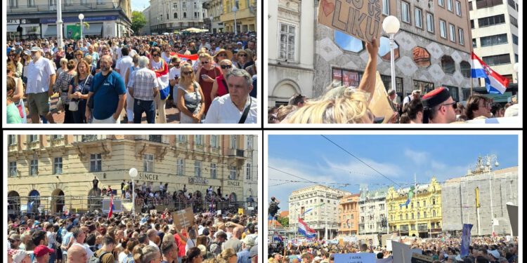 UJEDINJENA HRVATSKA U ZAGREBU Desetci tisuća ljudi gromoglasno, gotovo zaglušujuće poručilo: "Dosta je, ovako dalje ne ide"