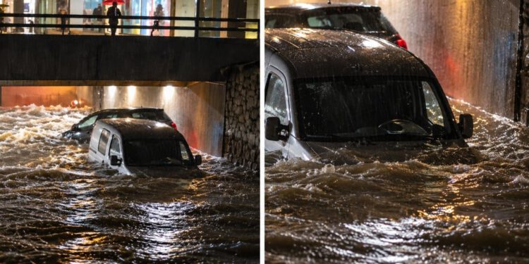 Automobili gotovo pod vodom u garaži na Splitu 3! U jednom danu palo gotovo 75 posto prosječne listopadske kiše