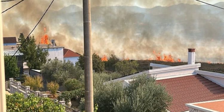 DRAMA KOD METKOVIĆA Vatra nošena jakim vjetrom krenula prema kućama i školi, svi objekti obranjeni!