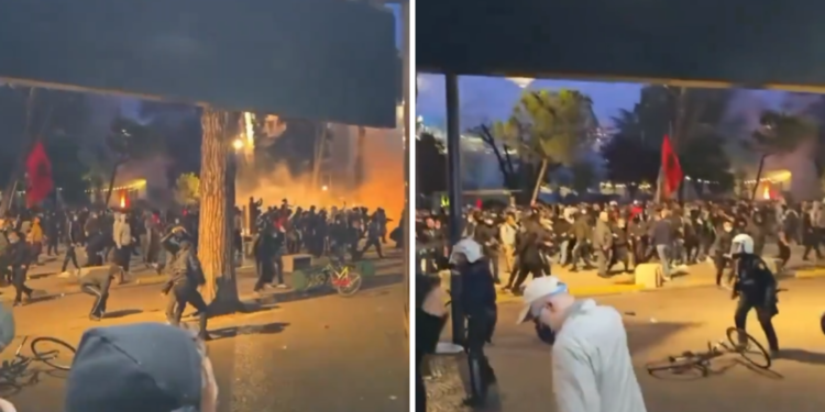 Dramatične scene iz Albanije: Molotovljevi kokteli, razbijene banke i sukobi s policijom