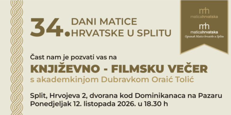 Ljubav u sjeni politike: Akademkinja Dubravka Oraić Tolić večeras gostuje u Splitu