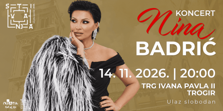 Nina Badrić za Dan grada Trogira: Veliki glazbeni spektakl na Trgu Ivana Pavla II.