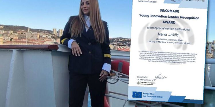 Prva časnica palube na Marku Polu, Ivana Jeličić osvojila prestižnu nagradu za inovacije i budućnost pomorstva