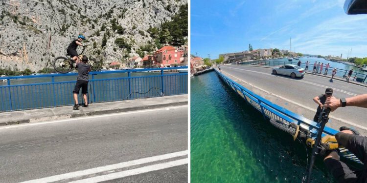 ŠOKANTNA SNIMKA IZ OMIŠA Prolaznik ga hladnokrvno gurnuo s mosta u Cetinu, ali što se zapravo dogodilo?
