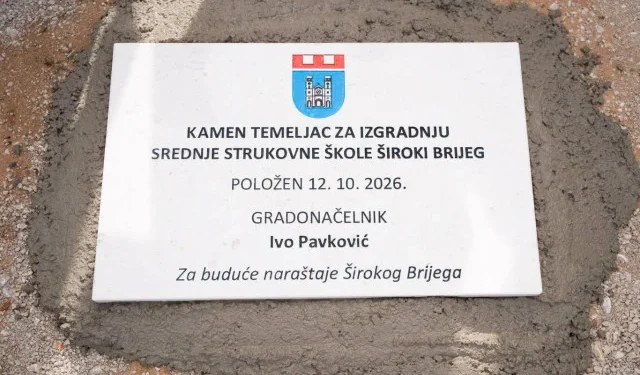 Široki Brijeg dobiva novu strukovnu školu: Položen kamen temeljac u Duhanskoj stanici