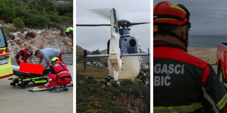 Svaka čast, majstori! Dok je jugo divljalo, pilot MUP-a izveo zahtjevnu akciju: Pacijent uspješno prevezen u bolnicu