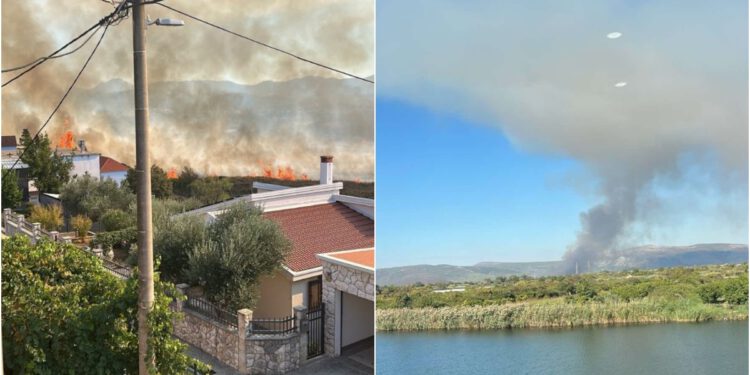Vatrena buktinja kod Metkovića opasno se približila kućama, u opasnosti i škola