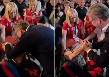Vučić ljubio staricu dok joj je Hitna pružala pomoć, snimka izazvala kaos: ‘Uskrsava mrtve’