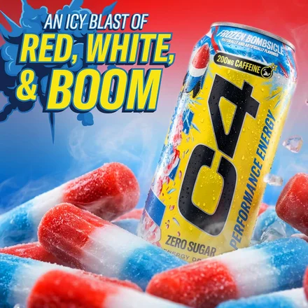 C4 Bombsicle Energy Drink (Zero Sugar) 12-Pack